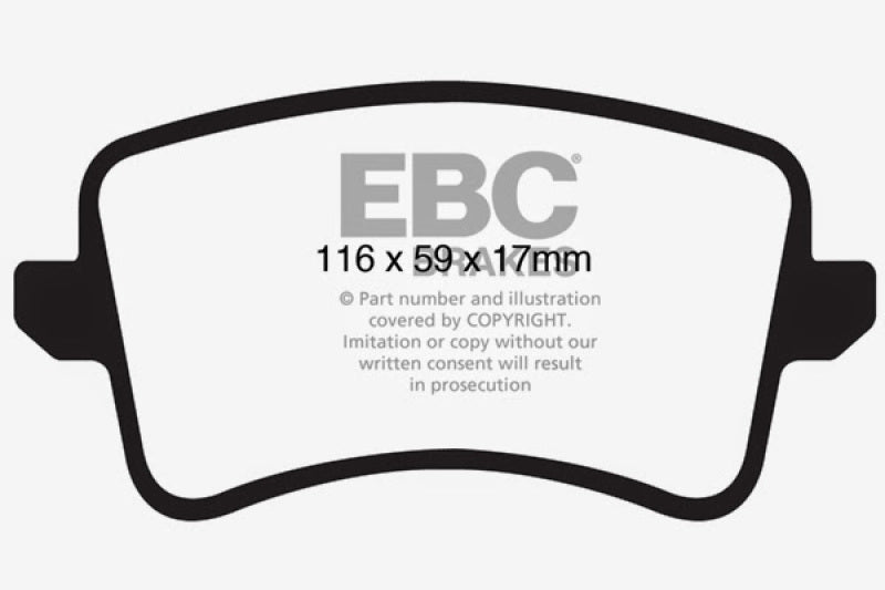 EBC DP41988R 09-11 Audi A4 2.0 Turbo Yellowstuff Rear Brake Pads