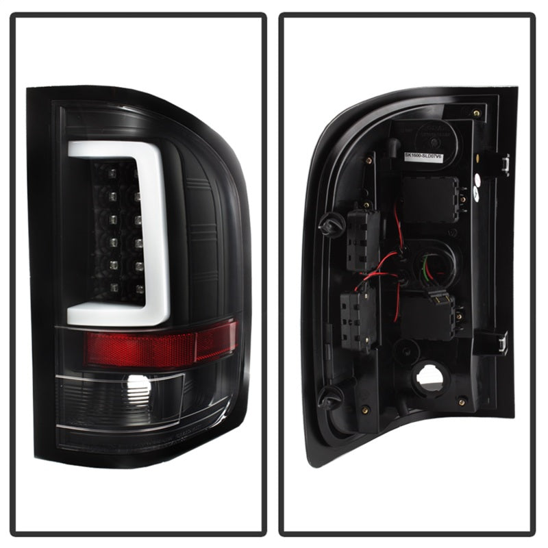 SPYDER 5084088 Spyder 07-13 Silverado (Will Not Work w/2010 921 Bulb) V3 LED Tail Lghts Blk ALT-YD-CS07V3-LBLED-BK