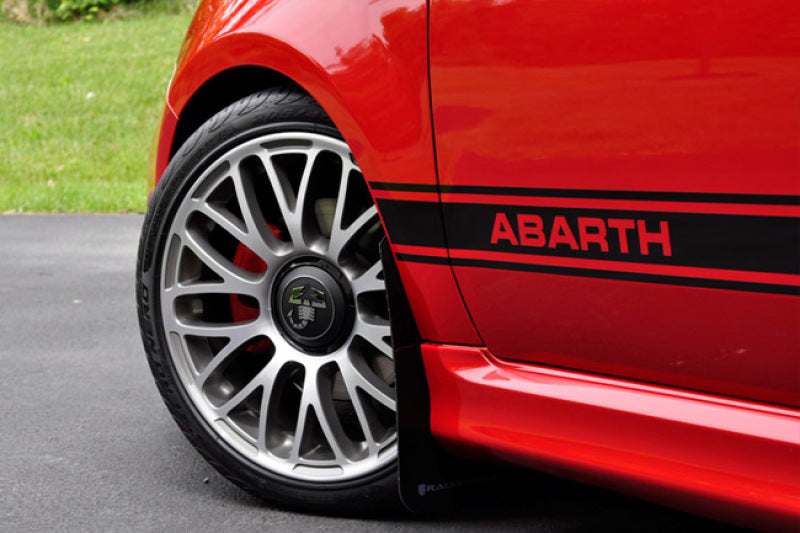 Rally Armor MF25-UR-RD/WH 12-18 Fiat 500 Red Mud Flap w/White Logo