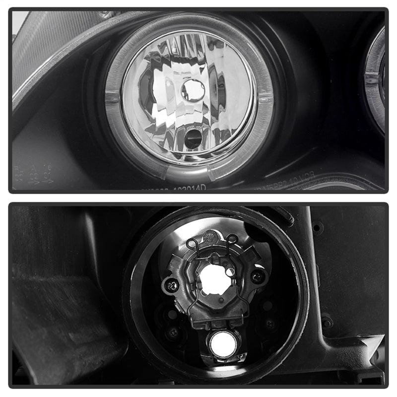 SPYDER 5042415 Spyder BMW E46 3-Series 02-05 4DR Projector Headlights 1PC LED Halo Blk PRO-YD-BMWE4602-4D-AM-BK