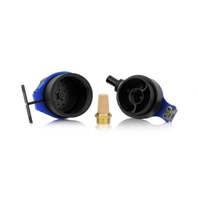 Mishimoto MMBCC-UNI-BL Universal Baffled Oil Catch Can - Blue