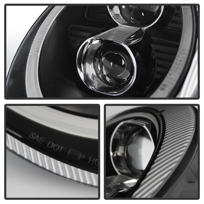 SPYDER 5080103 Spyder Porsche 911 05-09 Projector Headlights Xenon/HID Model- DRL LED Blk PRO-YD-P99705-HID-DRL-BK