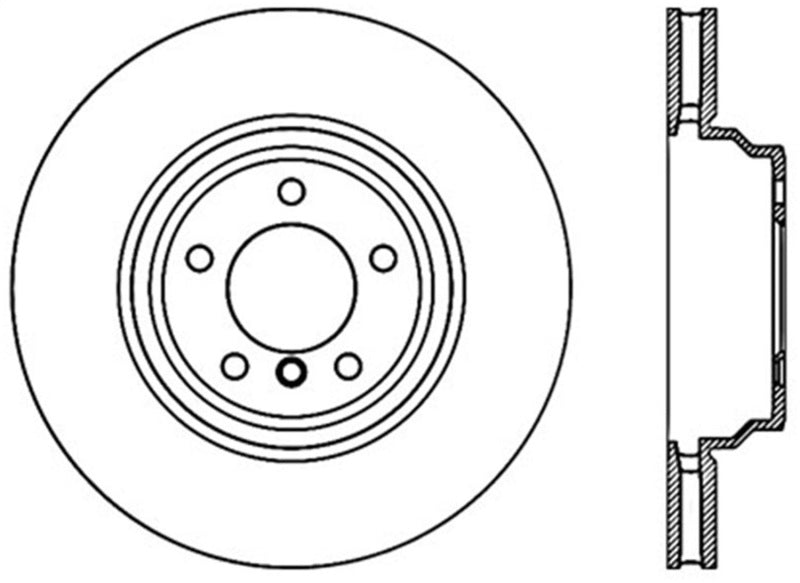 Stoptech 127.34093R StopTech 07-09 BMW 335 (E90/E92/E93) Slotted & Drilled Right Front Rotor