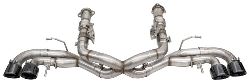 CORSA Performance 21102BLK Corsa 20-24 Corvette C8 3in Xtreme Cat-Back Exhaust 4.5in Blk Quad Tips - Integrates stock AFM Valve