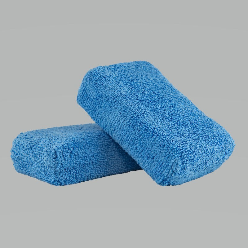 Chemical Guys MIC_292_02 Premium Grade Microfiber Applicators - 2in x 4in x 6in - Blue - 2 Pack
