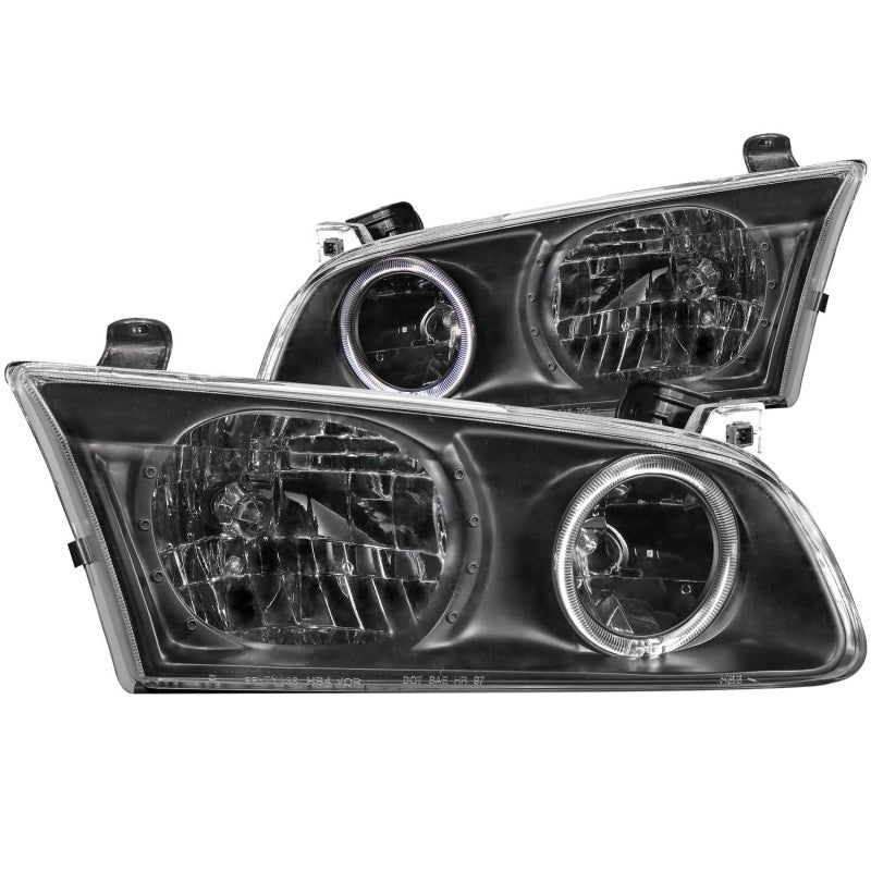 ANZO 121123 2000-2001 Toyota Camry Crystal Headlights w/ Halo Black