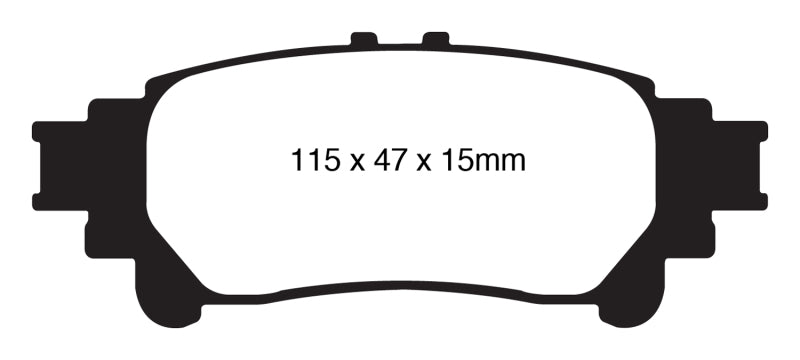 EBC DP41850R 13+ Lexus GS350 3.5 RWD Yellowstuff Rear Brake Pads