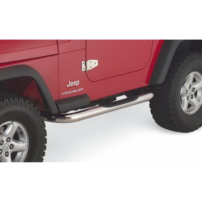 Rampage 9425 1987-1995 Jeep Wrangler(YJ) 3 Inch Round Nerf Bar - Polished