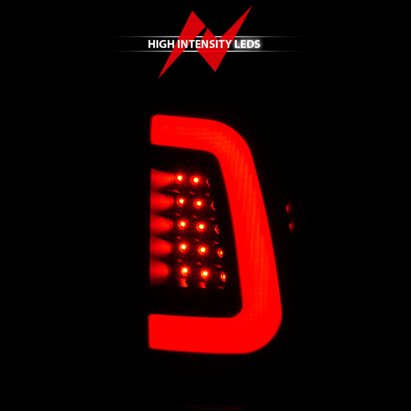 ANZO 311379 2008-2016 Ford F-250 LED Tail w/ Lights Bar Black Housing Smoke Lens