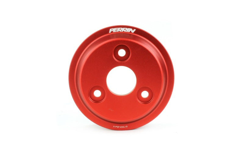 Perrin Performance PSP-ENG-111RD PERRIN 15-21 Subaru WRX / 18-20 Crosstrek / 14-18 FXT Lightweight Water Pump Pulley - Red
