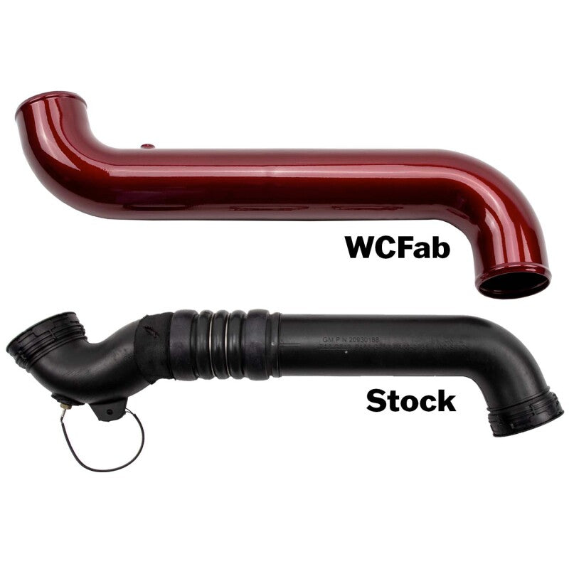 Wehrli WCF100682-GRY 11-16 Duramax LML Passenger Side 3.5 in. Intercooler Pipe - WCFab Grey