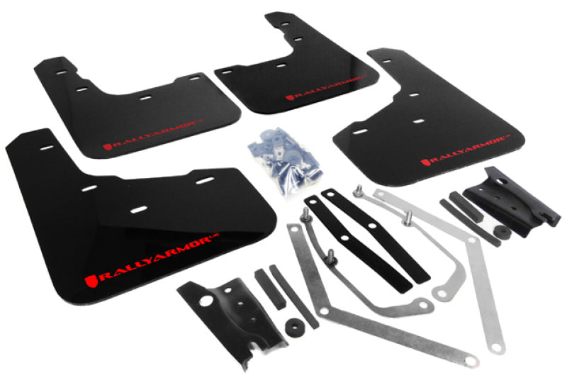 Rally Armor MF29-UR-BLK/RD 13-19 USDM Ford Fiesta ST Black UR Mud Flap w/ Red Logo