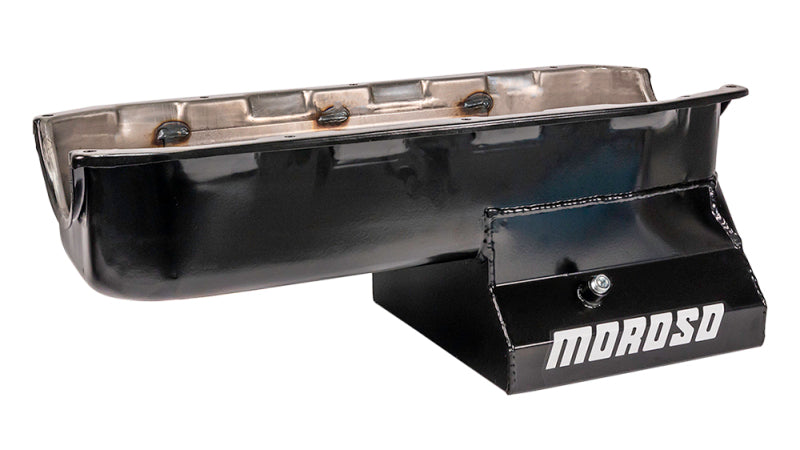 Moroso MOR20196 SBC Steel Oil Pan - 7qt. w/Windage Tray