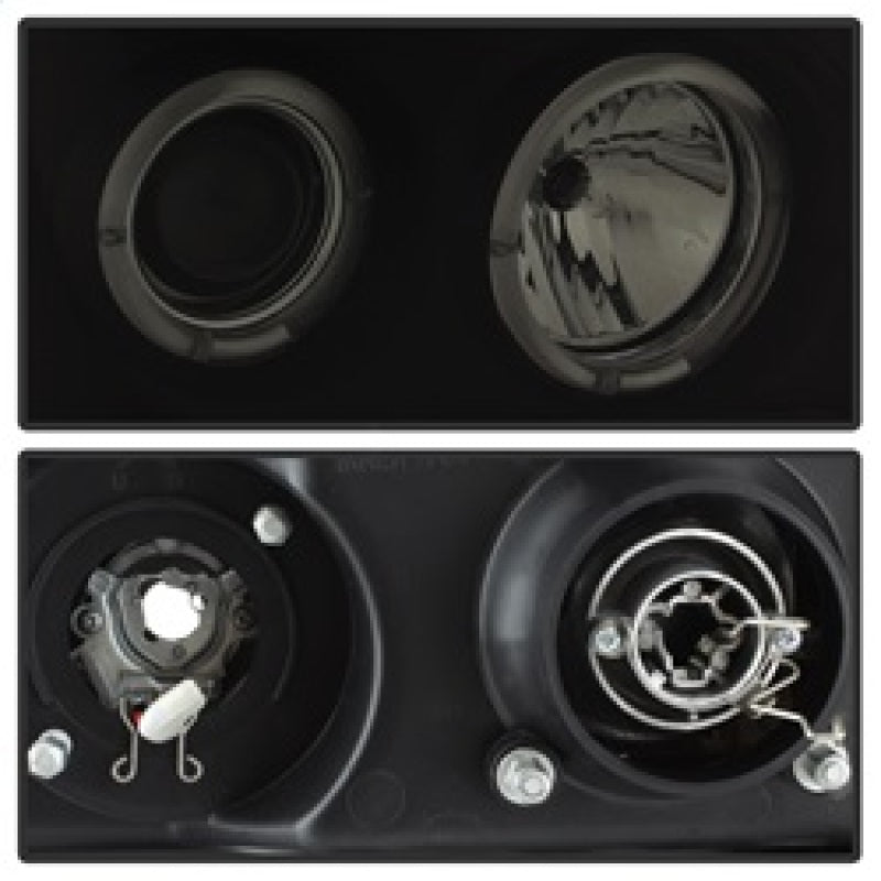 SPYDER 5078506 Spyder GMC Sierra 1500/2500 07-13 Projector Headlights LED Halo- LED Blk Smke PRO-YD-GS07-HL-BSM