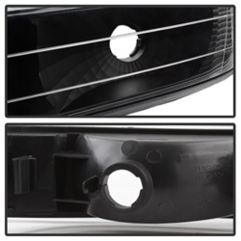 SPYDER 5064219 xTune Chevy Tahoe 00-06 Amber Crystal Headlights w/ Bumper Lights Black HD-JH-CSIL99-SET-AM-BK