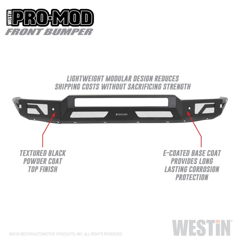 Westin 58-41165 15-19 Chevrolet Silverado 2500/3500 Pro-Mod Front Bumper - Textured Black