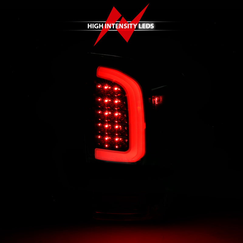 ANZO 311401 16-21 Toyota Tacoma LED Tail Lights - w/ Light Bar Sequential Black Housing & Smoke Lens