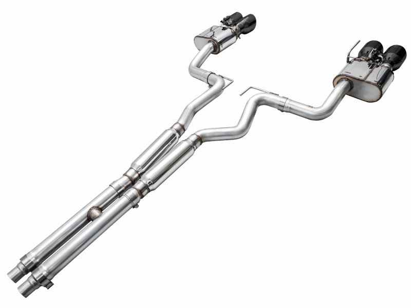 AWE Tuning 3025-43375 AWE 2024 Ford Mustang Dark Horse S650 RWD SwitchPath Catback Exhaust w/ Quad Diamond Black Tips