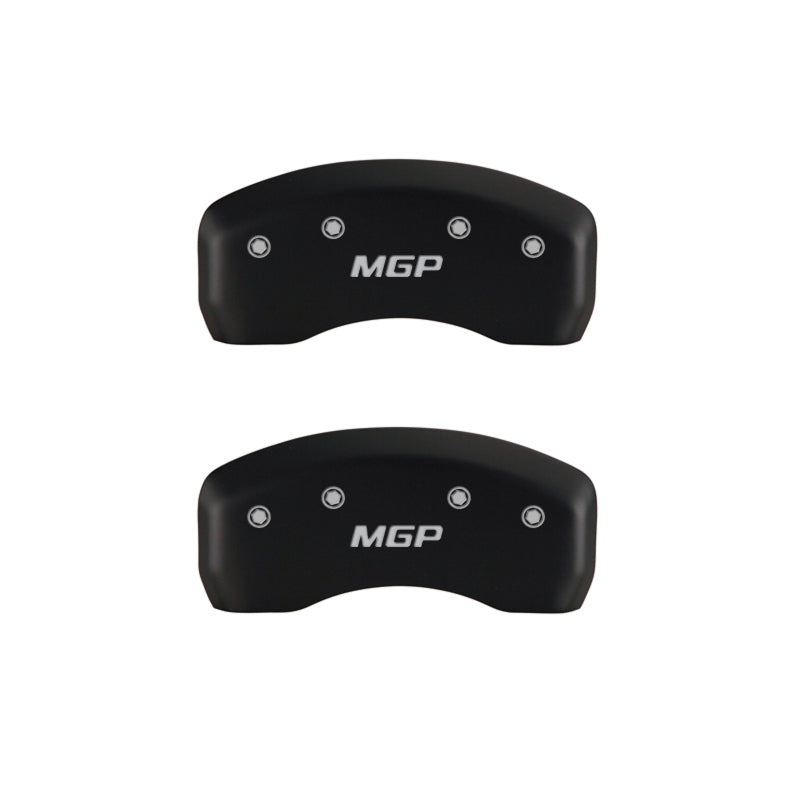 MGP 16230SMGPRD 4 Caliper Covers Engraved Front & Rear Red finish silver ch