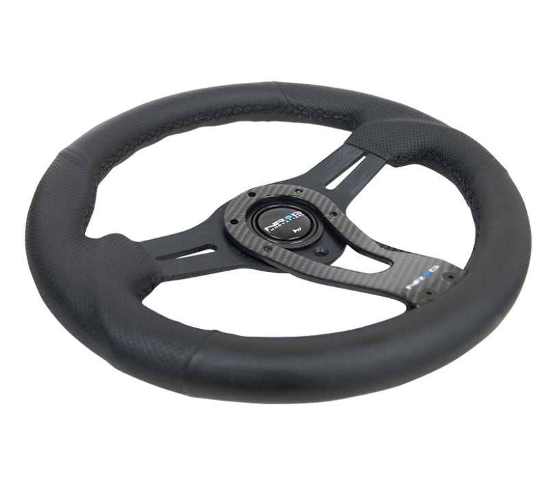 NRG RST-002RCF Reinforced Steering Wheel (320mm) w/Carbon Center Spoke
