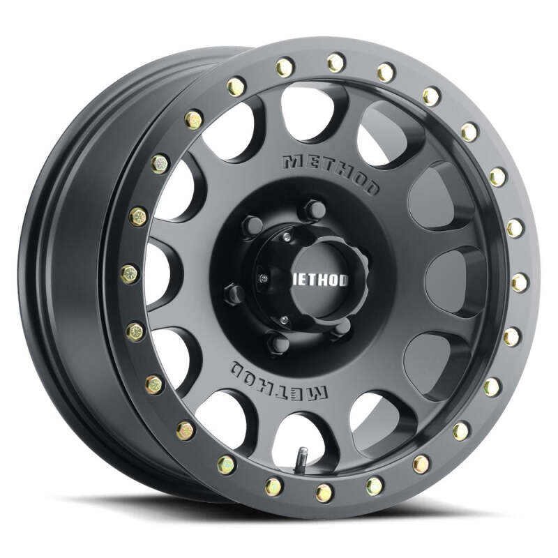 Method Wheels MR10579080538B Method MR105 V3 Beadlock 17x9 -38mm Offset 8x6.5 130.81mm CB Matte Black Wheel w/ BH-H24125