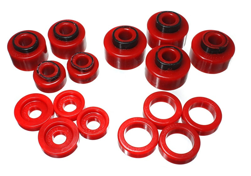 Energy Suspension 4.4120R 99-07 Ford F-250/F-350 SD 2/4WD Crew Cab Body Mount Set - Red