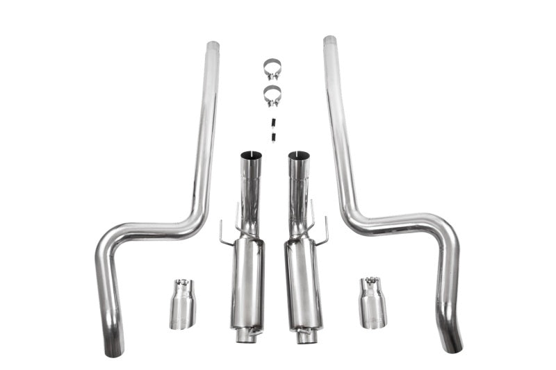 MBRP S7264409 11-14 Ford Mustang GT 5.0L Dual Split Rear Race Version T409 3in Cat Back Exhaust System