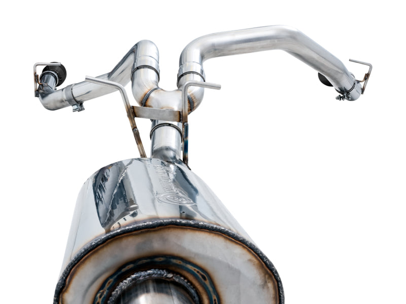 AWE Tuning 3015-33006 19-21 RAM 1500 5.7L (w/Cutouts) 0FG Dual Rear Exit Cat-Back Exhaust - Diamond Black Tips