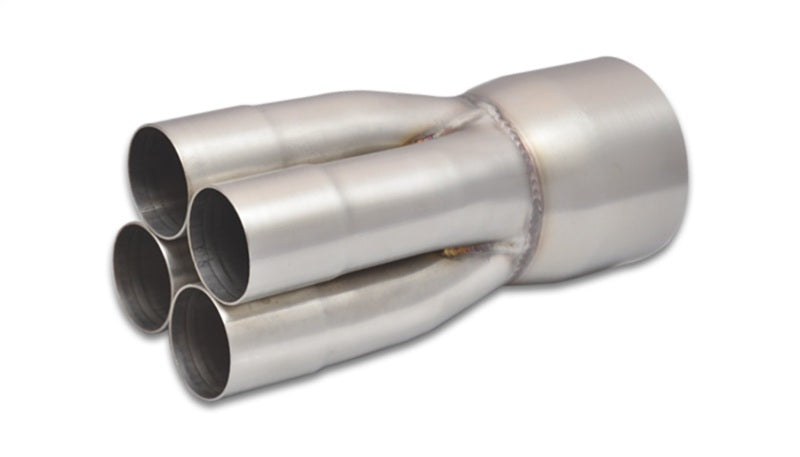 Vibrant 10307 4-1 SS Merge Collectors (1-7/8in Inlet Slipover ID 3-1/2in Merge Outlet OD) Single Unit