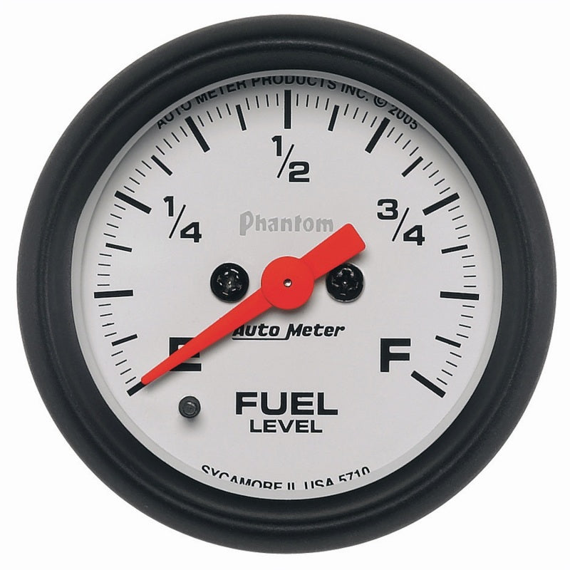 AutoMeter 5710 Autometer Phantom 52mm Full Sweep Electronic Fuel Level Programmable Empty-Full Range