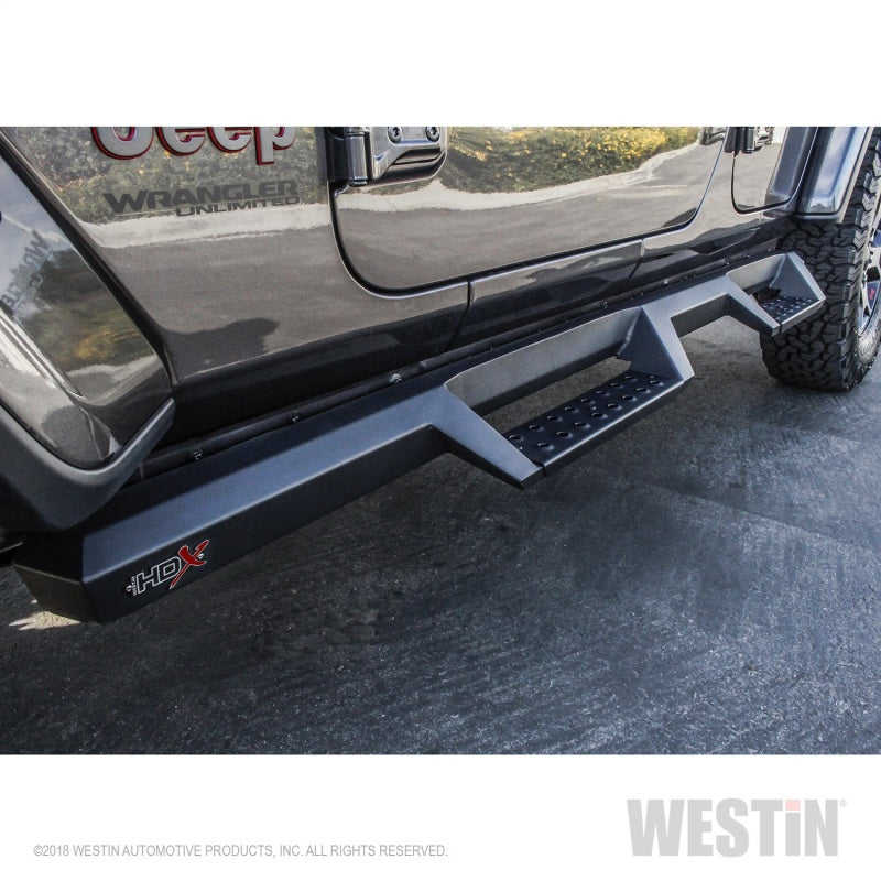 Westin 56-14065 18-20 Jeep Wrangler JL Unlimited 4DR HDX Drop Nerf Step Bars - Textured Black
