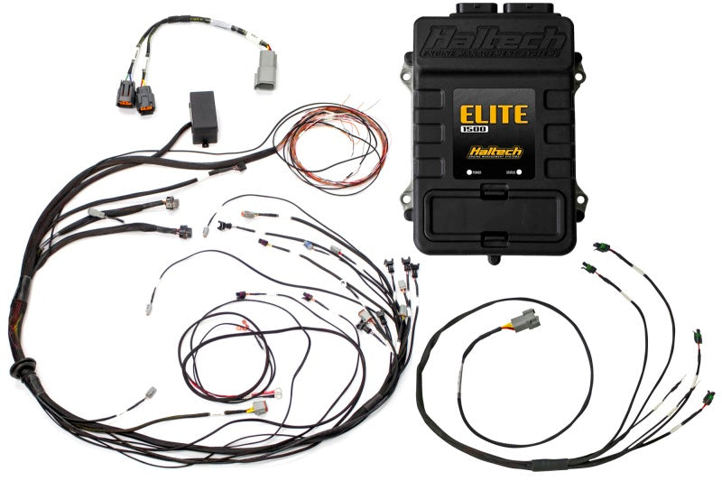 Haltech HT-150988 Elite 1500 Terminated Harness ECU Kit w/ Square EV1 Injector Connectors