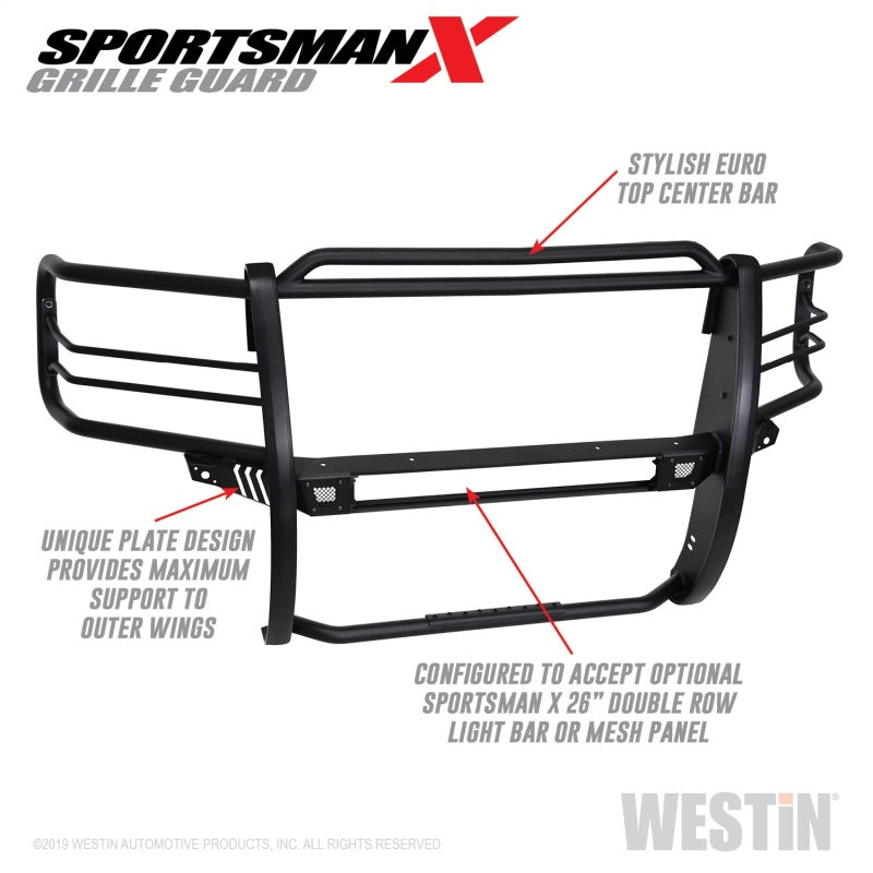 Westin 40-33875 16-18 Chevy Silverado 1500 Sportsman X Grille Guard - Textured Black