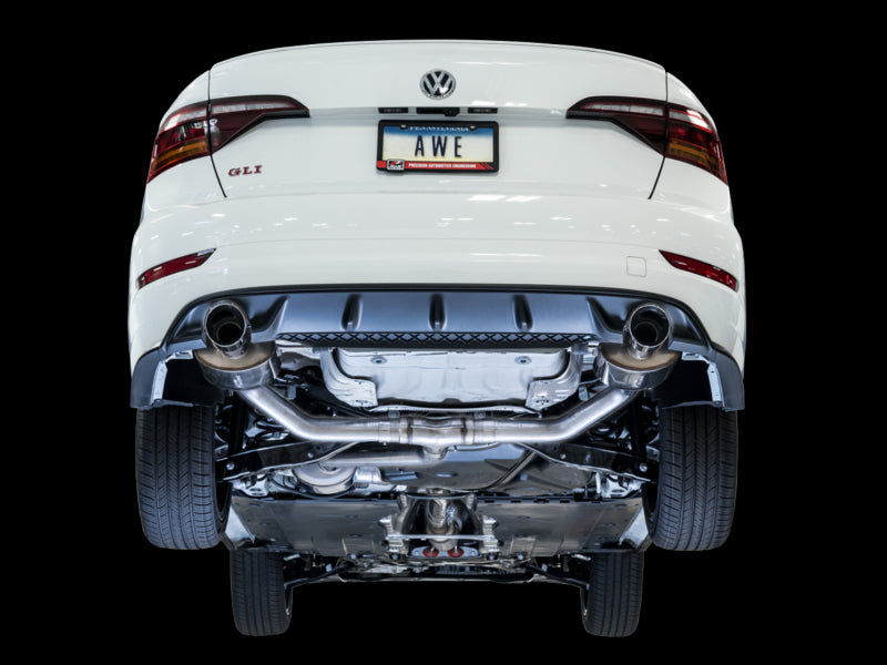 AWE Tuning 3015-23062 18-21 Volkswagen Jetta GLI Mk7 Touring Exhaust - Diamond Black Tips (Fits High-Flow DP)