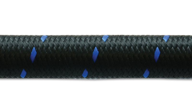 Vibrant 11972B -12 AN Two-Tone Black/Blue Nylon Braided Flex Hose (10 foot roll)