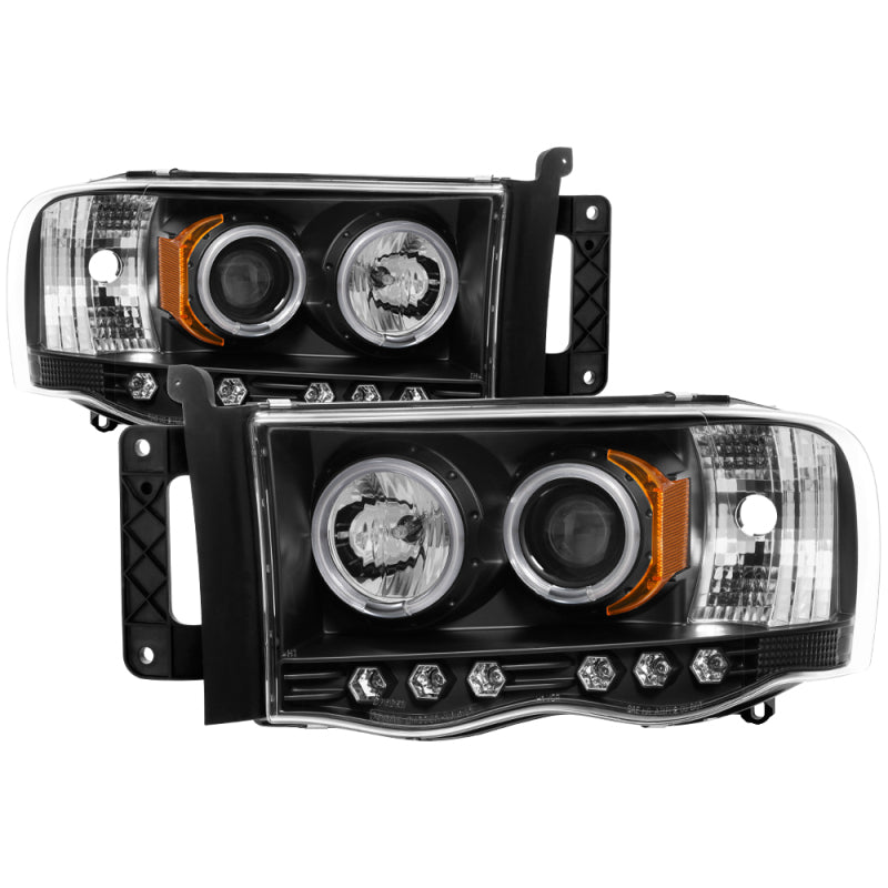 SPYDER 5009951 Spyder Dodge RAM 1500 02-05 03-05 Projector Headlights CCFL Halo LED Blk PRO-YD-DR02-CCFL-BK