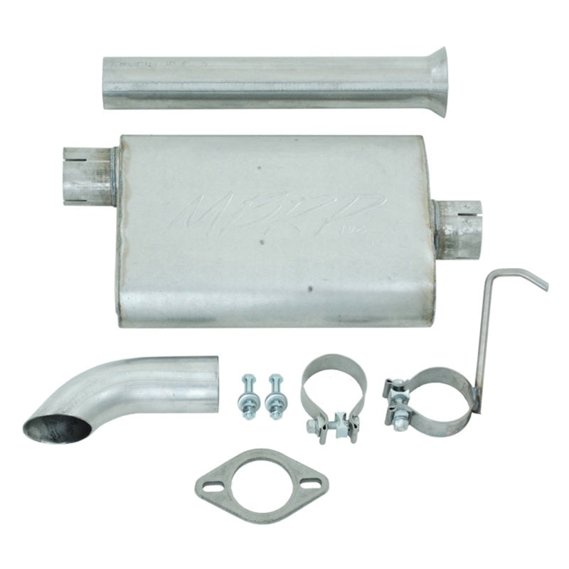 MBRP S5522AL 00-06 Jeep Wrangler (TJ) Inline-4 2.5L Inline-6 4.0L Cat Back Single Off-Road Turn Down Alum Ex