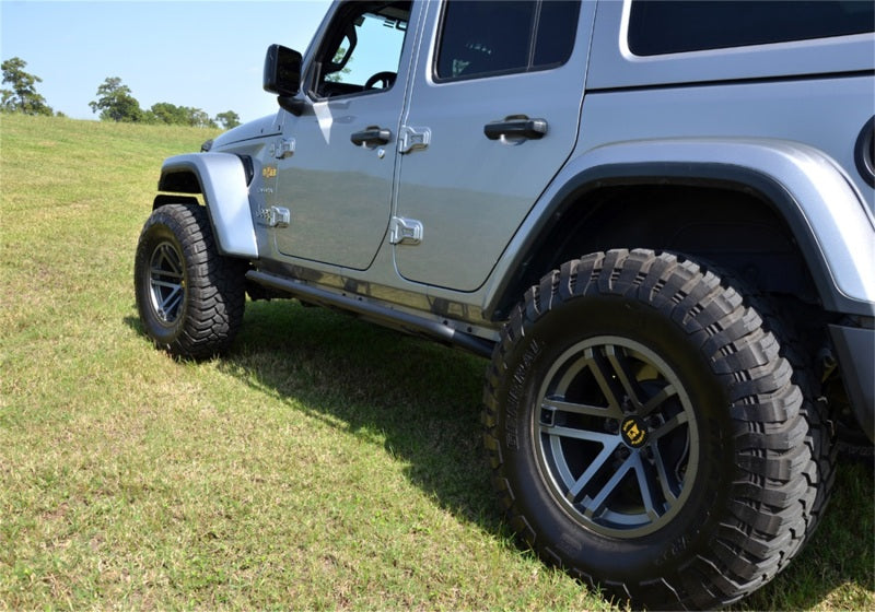 N-Fab TSJ184-TX Trail Slider Steps 18-20 Jeep Wrangler JL 4 Door SUV - SRW - Textured Black