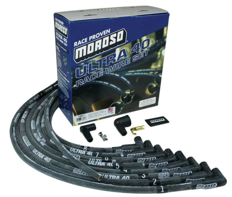 Moroso MOR73817 Ultra 40 Plug Wire Set - Black