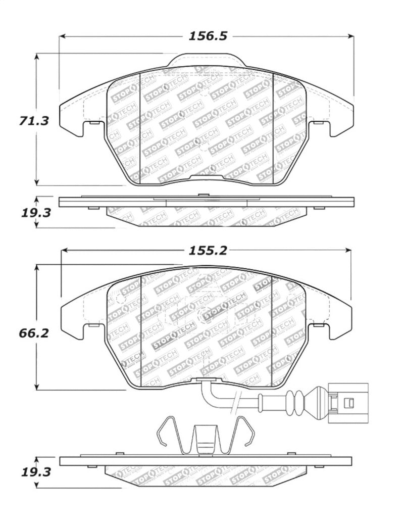 Stoptech 309.11070 StopTech Performance 06-10 Audi A3 / 08-10 Audi TT / 06-09 VW GTI / 05-10 Jetta Front Brake Pads
