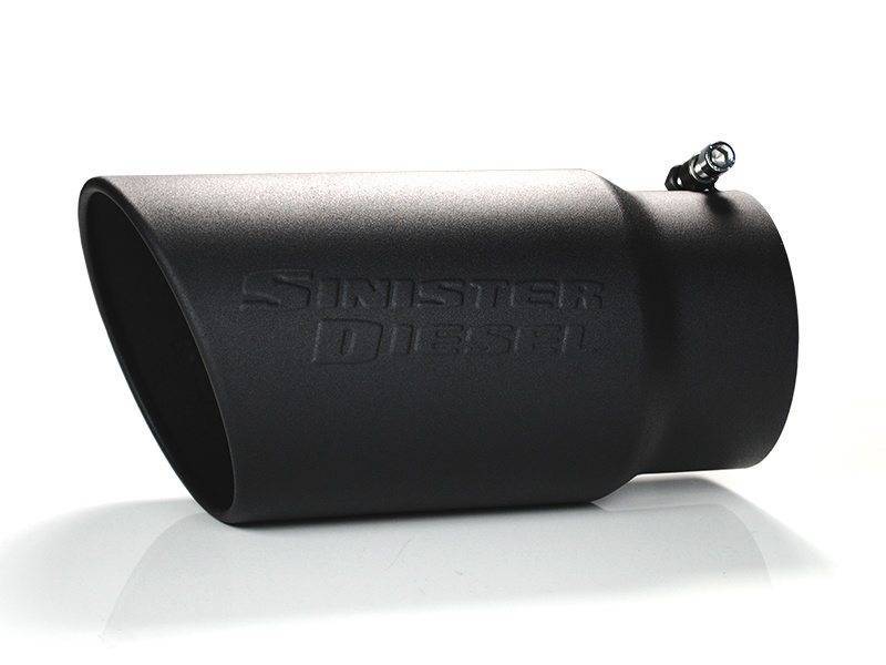 Sinister Diesel SD-5-6-BLK Universal Black Ceramic Coated Stainless Steel Exhaust Tip (5in to 6in)
