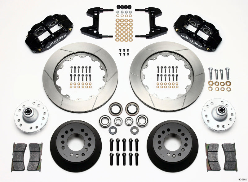 Wilwood 140-9802 Narrow Superlite 6R Front Hub Kit 14.00in 74-80 Pinto/Mustang II Disc Spindle only