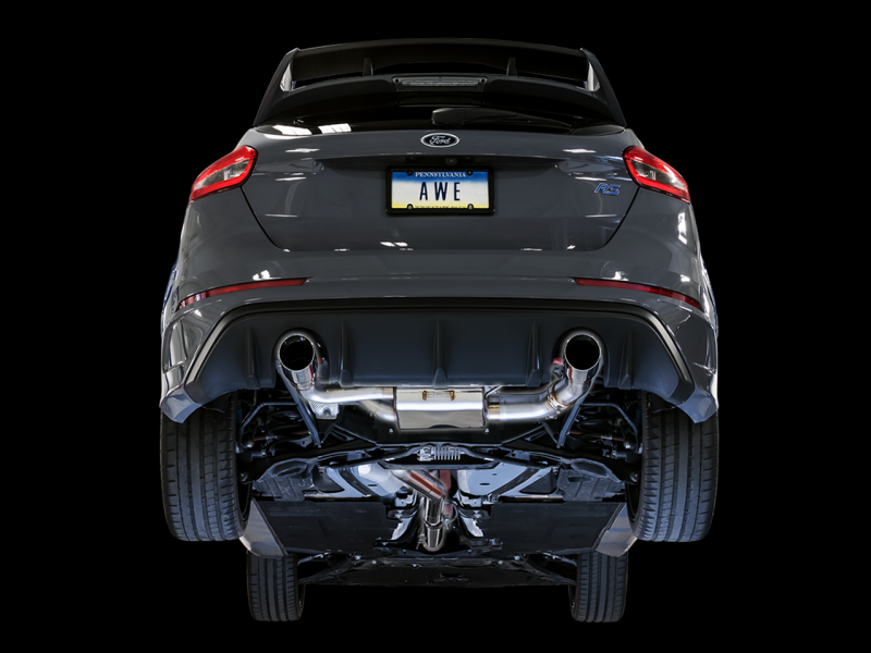 AWE Tuning 3025-33024 Ford Focus RS SwitchPath Cat-back Exhaust - Diamond Black Tips