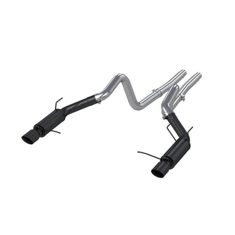 MBRP S7264BLK 11-14 Ford Mustang GT 5.0L 3in Cat Back Dual Split Rear Race Version 4in Tips - Black