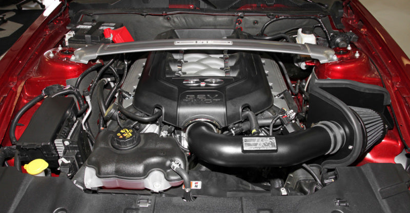 K&N Engineering 71-3527 K&N 11-14 Ford Mustang GT 5.0L V8 Black Performance Intake Kit