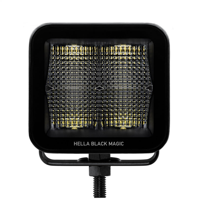 Hella 358176811 Universal Black Magic 3.2in L.E.D. Cube Kit - Flood Beam