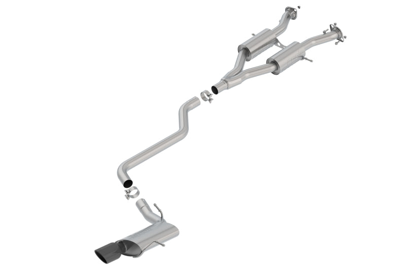 Borla 140748BC 14-18 Jeep Grand Cherokee 3.6L V6 AWD AT 4DR 2.50in S-TYPE Cat-Back Exhaust Black Chrome Tip
