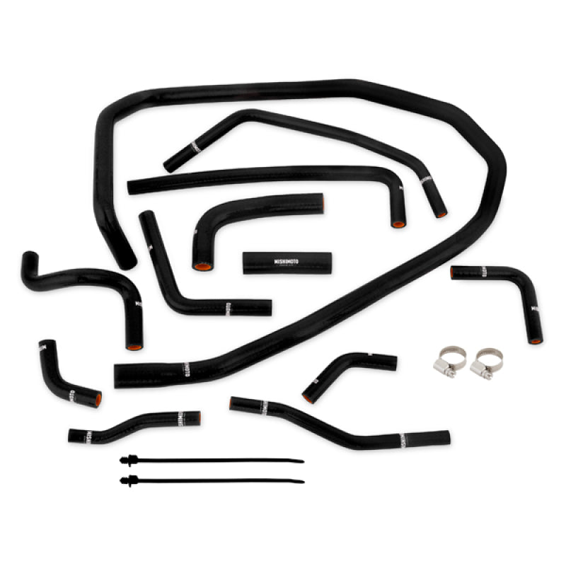 Mishimoto MMHOSE-WRX-15ANCBK 2015 Subaru WRX Black Silicone Radiator Coolant Ancillary Hoses Kit