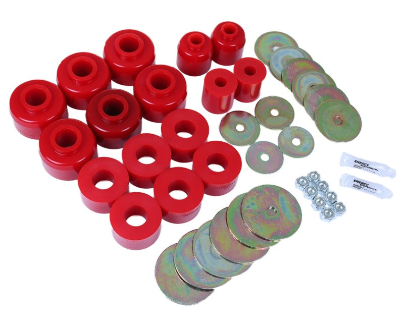Energy Suspension 8.4114R 03-09 Toyota 4Runner/GX470 / 07-14 FJ Cruiser Red Body Mount Bushing Set