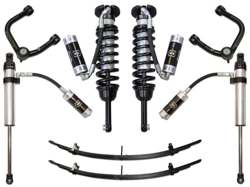 ICON K53005T 05-15 Toyota Tacoma 0-3.5in/2016+ Toyota Tacoma 0-2.75in Stg 5 Suspension System w/Tubular Uca